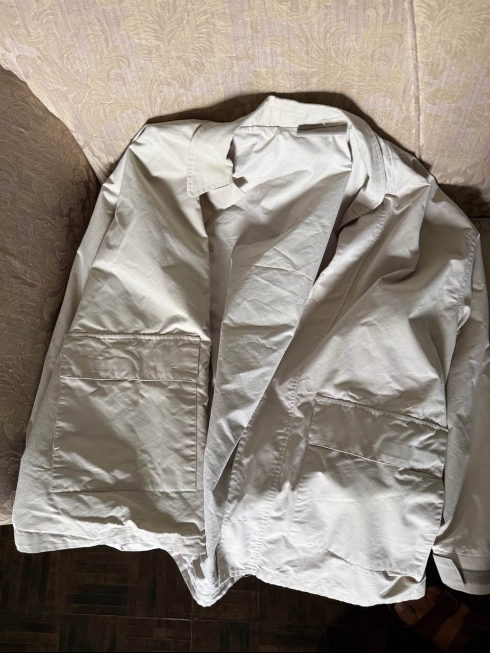 Essentials Men's White Lightweight Shirt Jacket